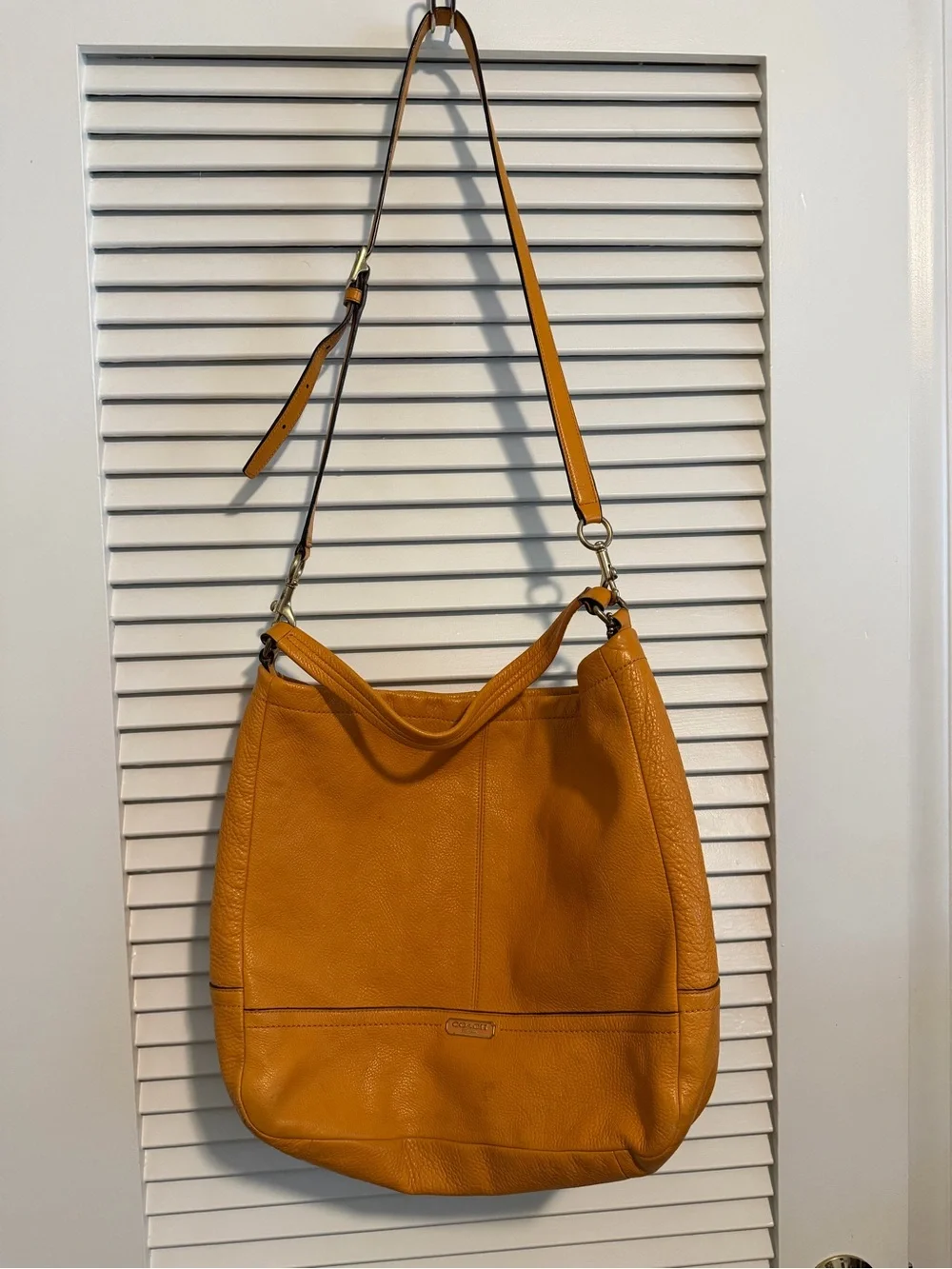 Coach Mustard Yellow Leather Shoulder Hobo